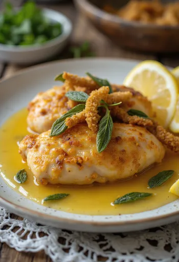 Piletina s kaduljom, hrskave kožice i poslužena sa svježim začinskim biljem