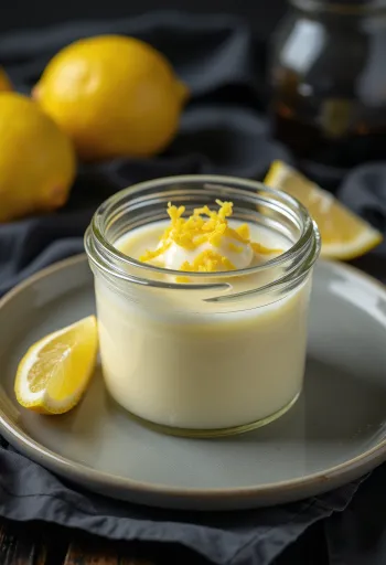 Panna cotta s limunom servirana