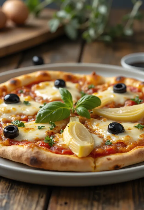 Pizza ai Carciofi e Olive s artičokama i maslinama