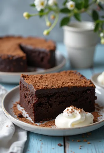 Torta od ruma i kave ukrašena strugotinama čokolade