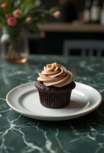 Čokoladni cupcake s vrhnjem