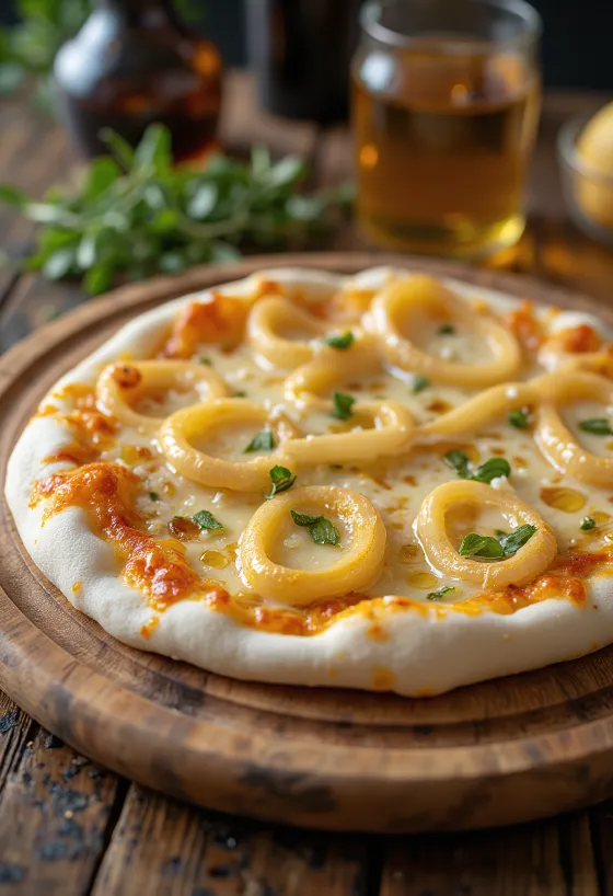 Pizza ai Cipollotti s mladim lukom i sirom