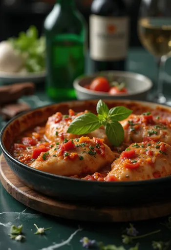 Pollo alla Cacciatora posluženo sa svježim kruhom