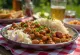 Rajma chawal, indijski curry od crvenog graha poslužen s basmati rižom u zdjeli