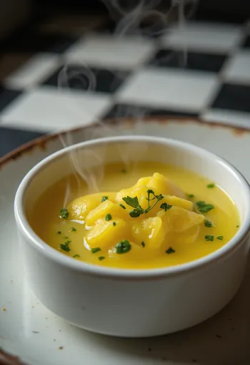 Rastopljeni maslac sa svježim začinskim biljem u posudi