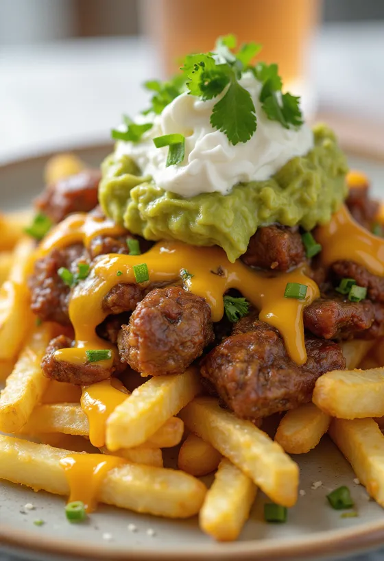 Carne Asada Fries posluženi u meksičkom stilu