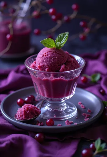 Sorbet od crnog ribiza domaći osvježavajući desert