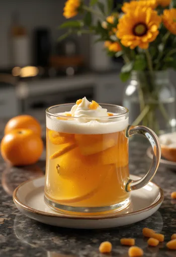 Cider s mentom i citrusima poslužen u čaši