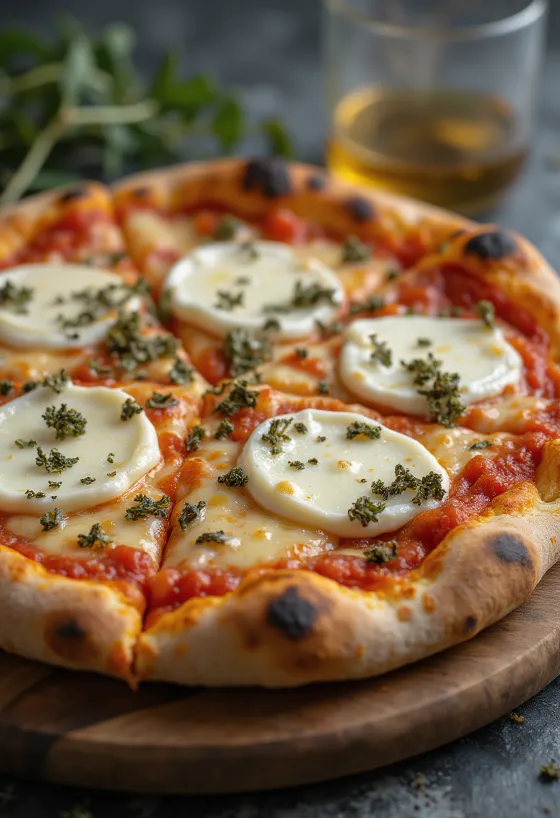 Pizza ai Formaggi di Capra s kozjim sirevima i mozzarellom