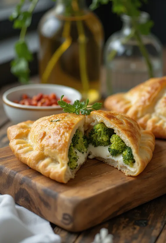 Zlatno pečeni calzone s brokulom