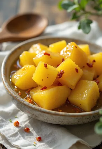 Chutney od ananasa s medom i đumbirom poslužen