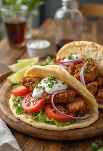 Pork Gyros, grčka svinjetina u pita kruhu s tzatziki umakom